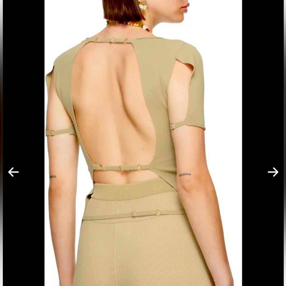 Jacquemus Tan Open-Back Top